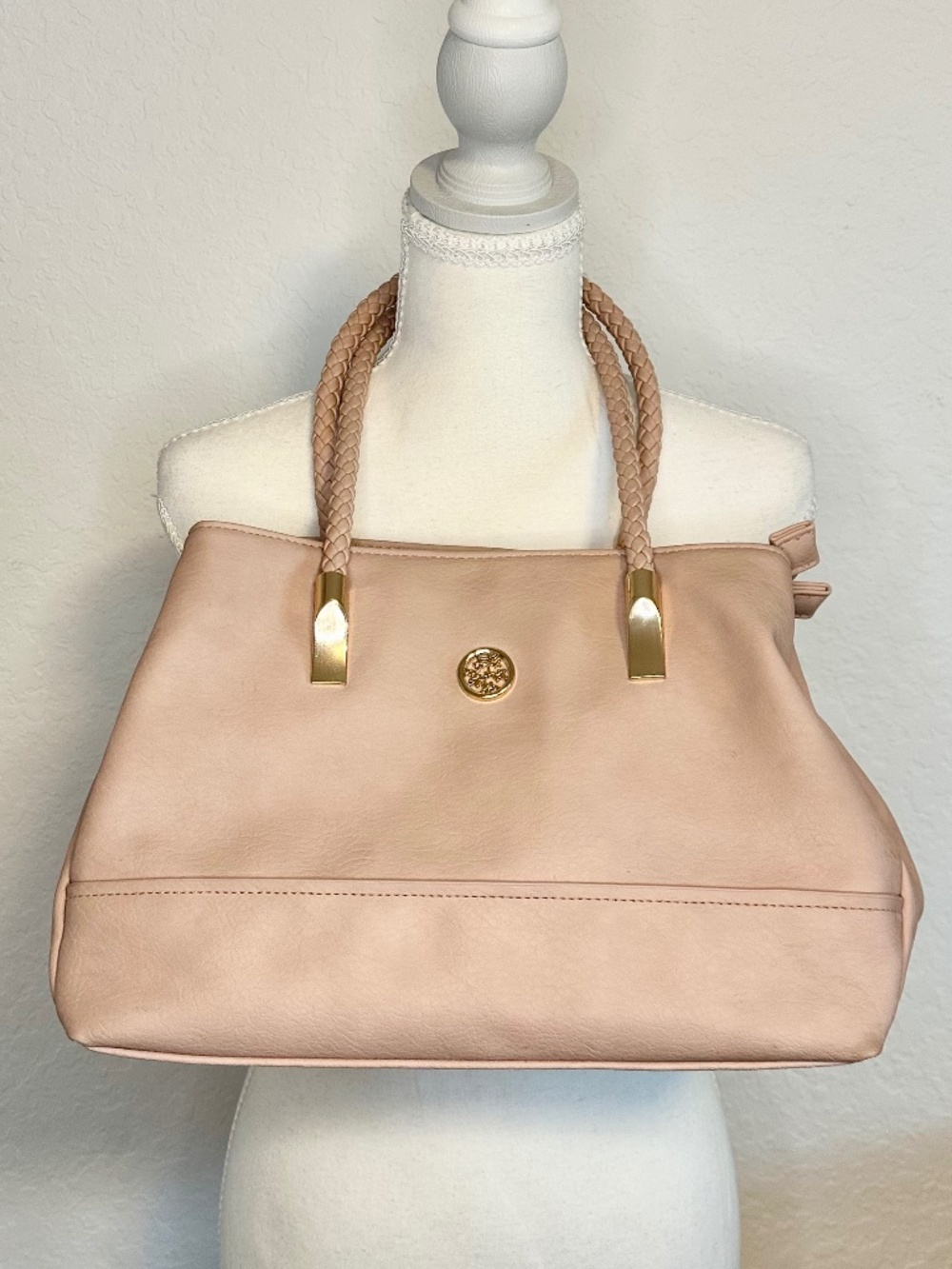 Joy Mangano Pink Leather Tote Bag - Picture 10 of 12